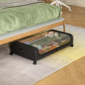 Under-Bed Storage Rack with Wheels | Dustproof Large Capacity Under-Bed Storage Rack QXL black