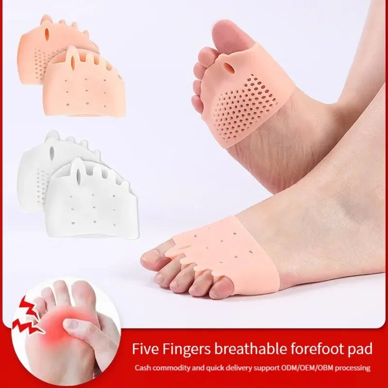 2-Pack Silicone Gel Forefoot Cushion Pads & Toe Separator Forefoot Cushion Pads QXL