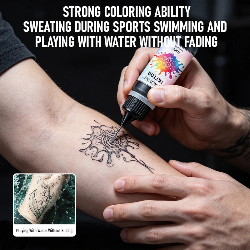 11-Color Waterproof Semi-Permanent Temporary Tattoo Ink 10ml Temporary Tattoo Ink QXL