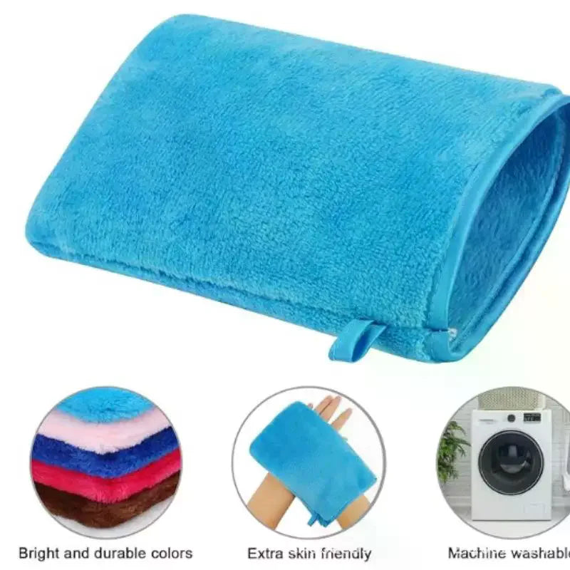 Reusable Microfiber Makeup Remover Glove – Facial Cleanser Makeup Remover Glove QXL