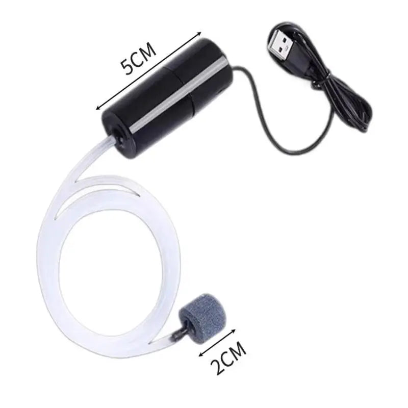 Mini USB Silent Aquarium Air Pump | Portable Fish Tank Oxygenator Aquarium Air Pump QXL