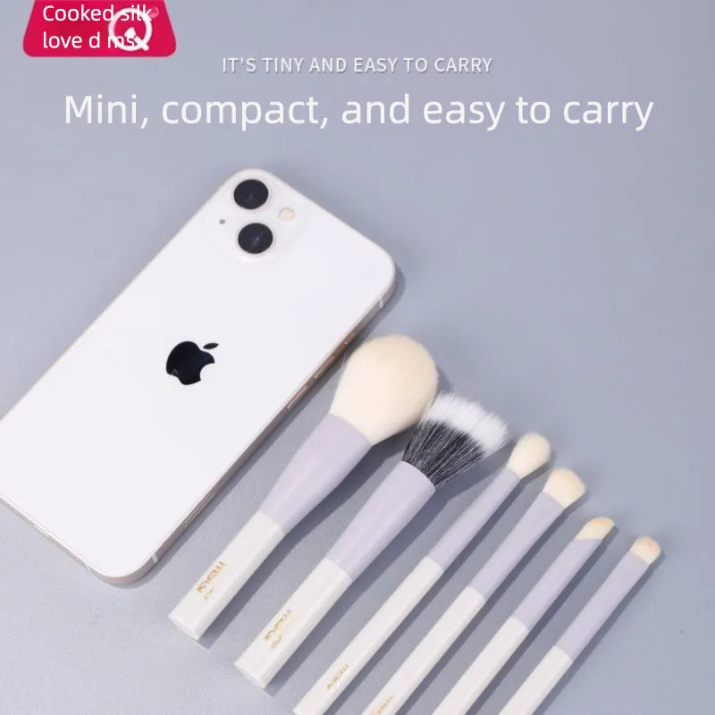 MSQ 6-Piece Morandi Mini Travel Makeup Brush Set Travel Makeup Brush Set QXL