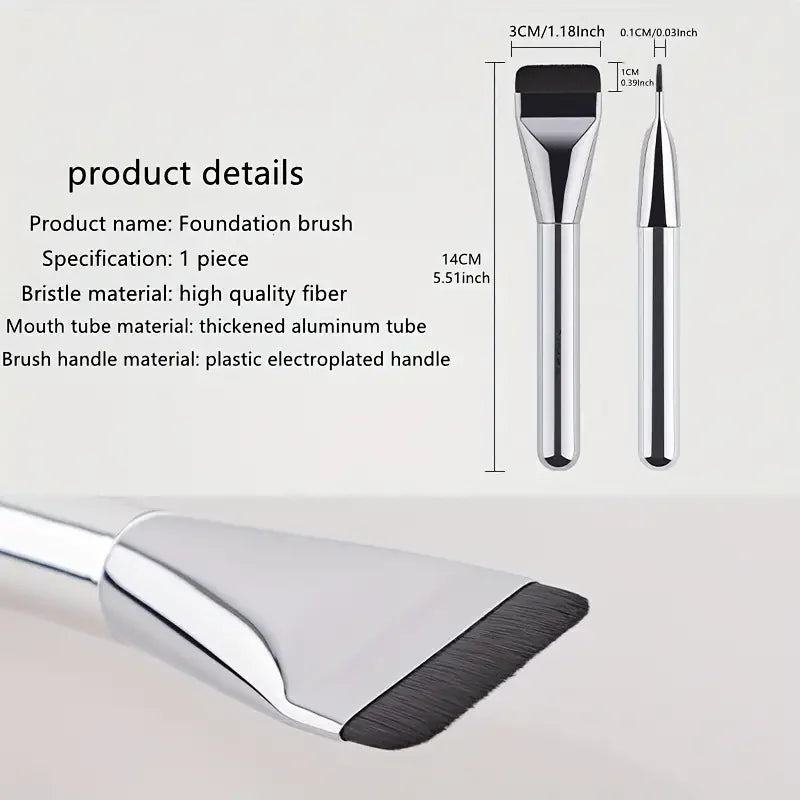 VERONNI Ultra Thin Foundation & Contour Brush | Soft Fiber Foundation Makeup Brush QXL