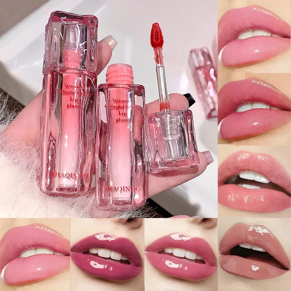6-Color Mirror Effect Lip Gloss | Moisturizing Glossy Lipstick Lip Gloss QXL