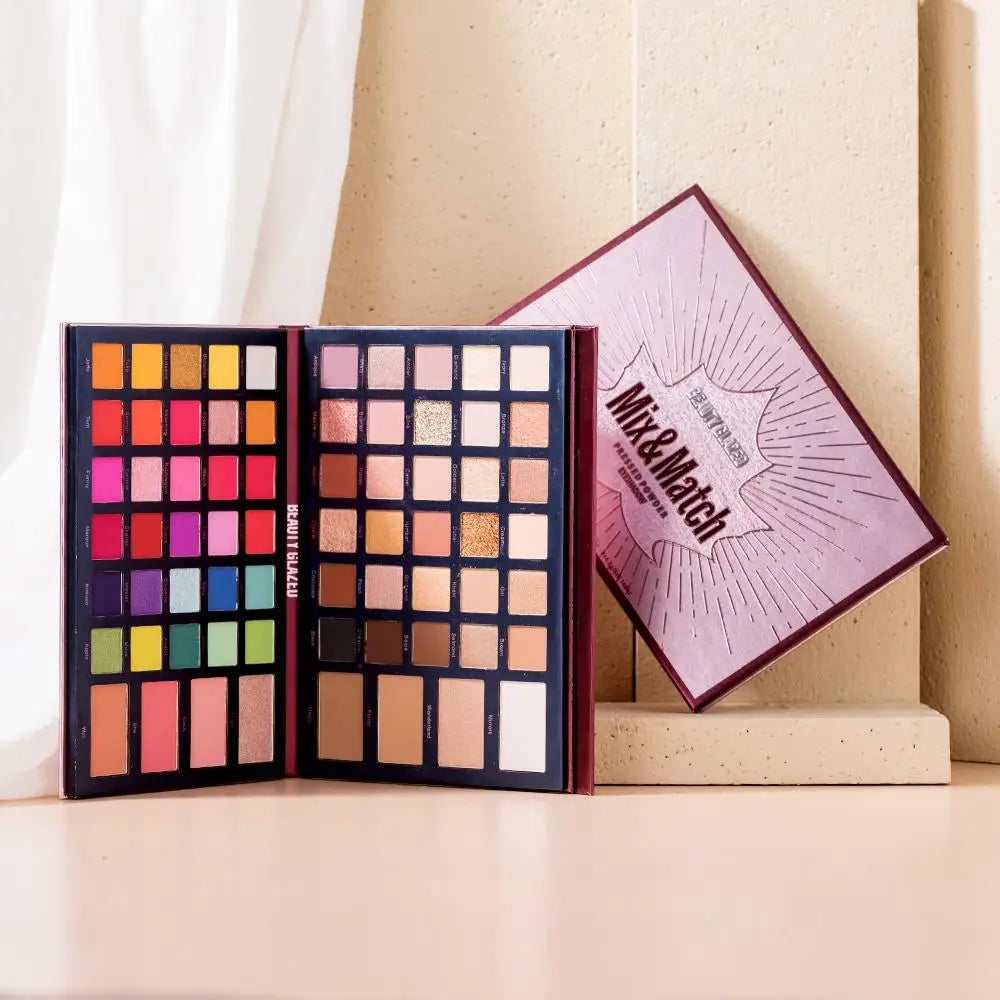 Beauty Glazed 68-Color Eyeshadow Palette – Shimmer & Contour Eyeshadow Palette QXL