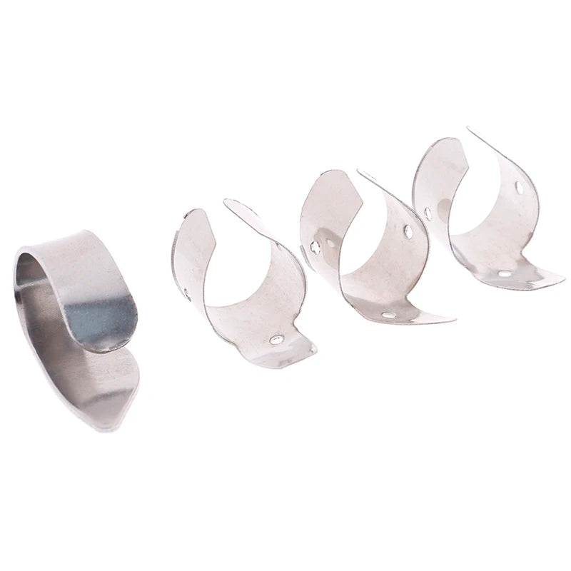 4-Pack Metal Finger Picks & Thumb Picks for Guitar | Plectrum Set Guitar Finger Picks QXL