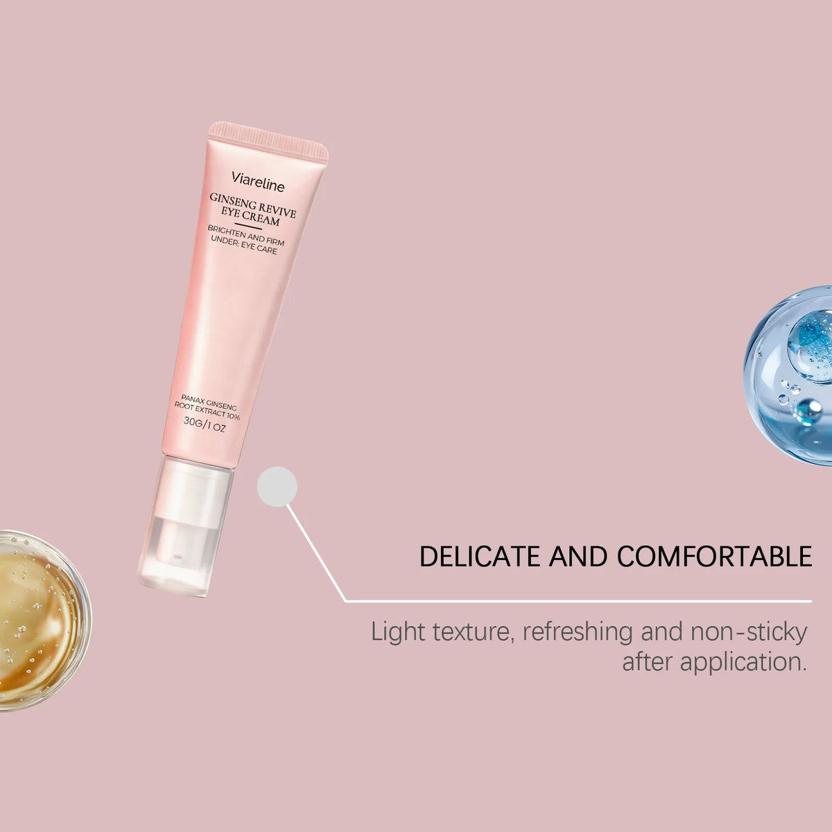 VIARELINE Ginseng Brightening Eye Cream | Anti-Aging & Firming Eye Cream QXL