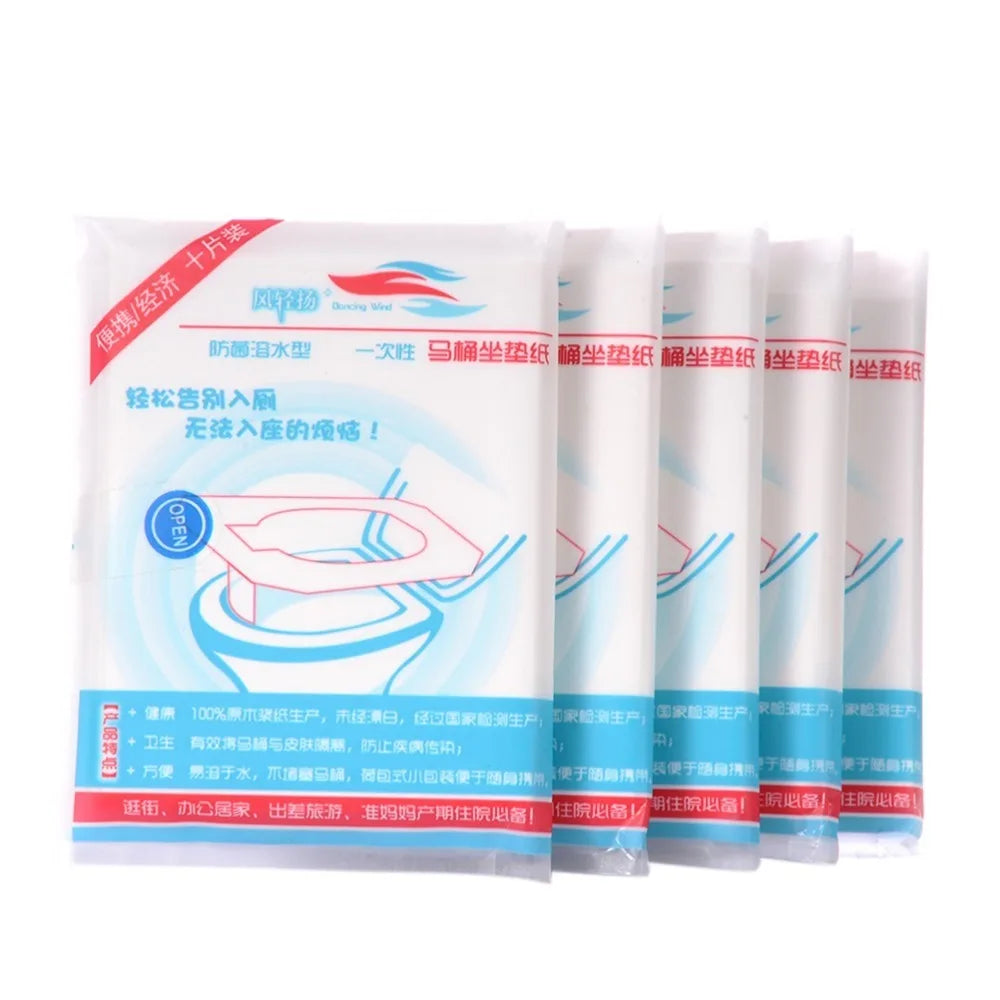 100-Pack Disposable Paper Toilet Seat Covers – Travel & Home Toilet Seat Covers QXL White