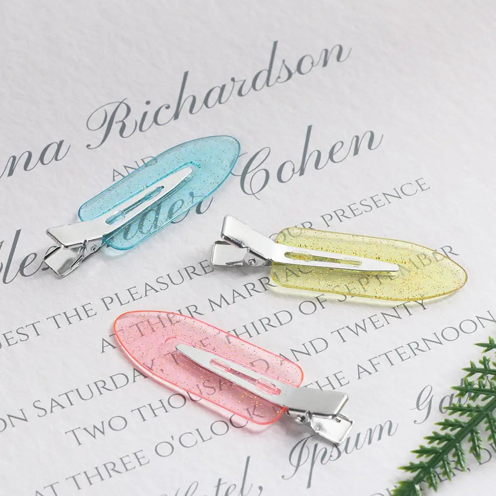 4-Pack Seamless No-Crease Hair Clips | Styling Barrettes Hair Clips QXL