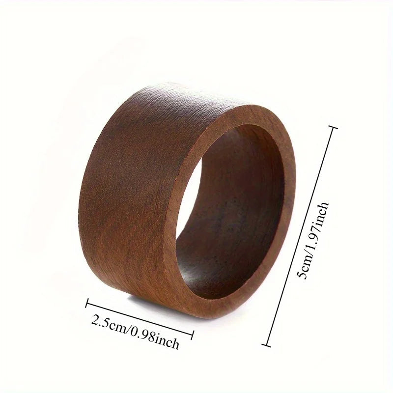 Handmade Wooden Napkin Rings Set of 2 | Rustic Farmhouse Wooden Napkin Rings QXL