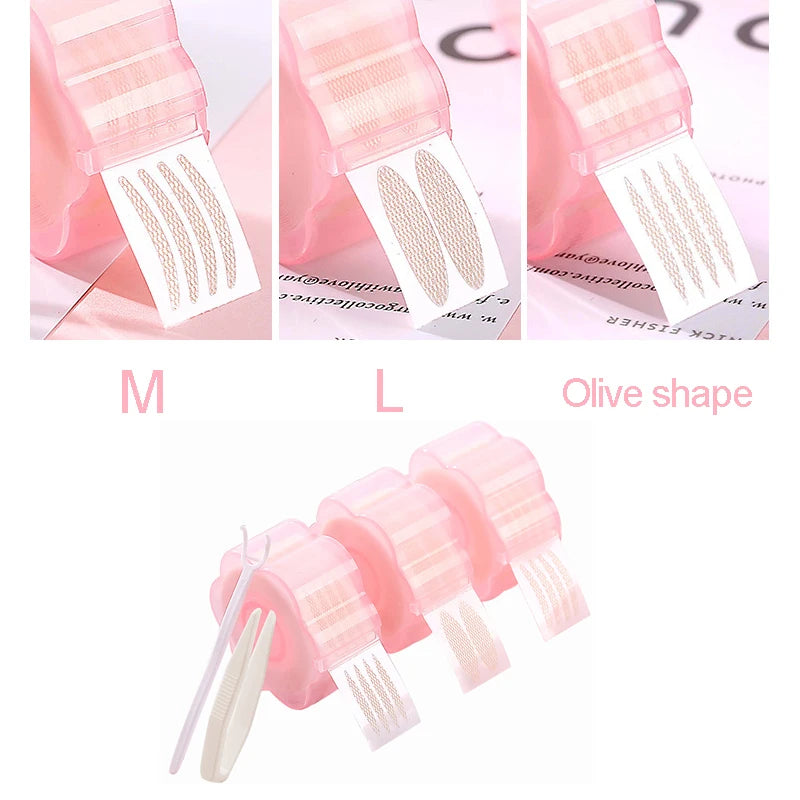 Invisible Double Eyelid Tape Strips 360/600-Pc | Lace Fiber Eyelid Tape Strips QXL