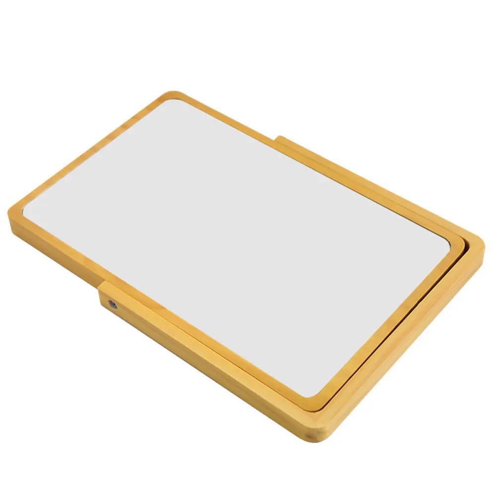 Light Yellow Wooden Desktop Vanity Mirror | Makeup & Dressing Desktop Vanity Mirror QXL