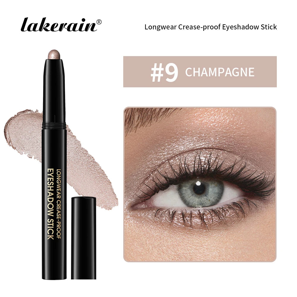 ibcccndc 10-Color Longwear Eyeshadow Stick | Shimmer & Matte Eyeshadow Stick QXL 09 CHAMPAGNE