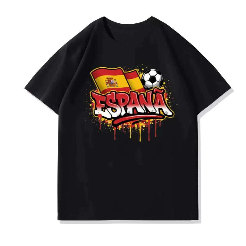 Women's 100% Cotton Football Print T-Shirt | XS–3XL Graphic T-Shirt QXL B Black L