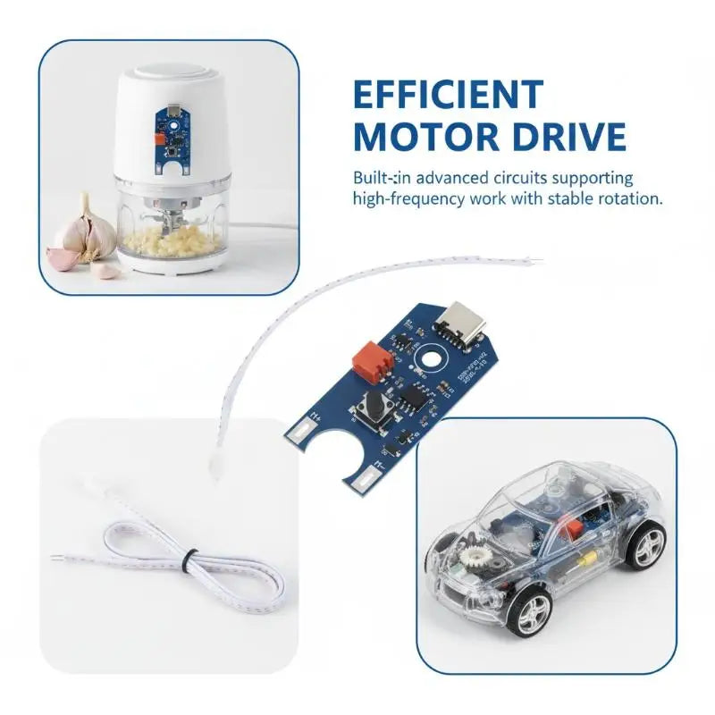 Type-C Mini Motor Driver Mainboard | USB Rechargeable DIY Module Motor Driver Module QXL