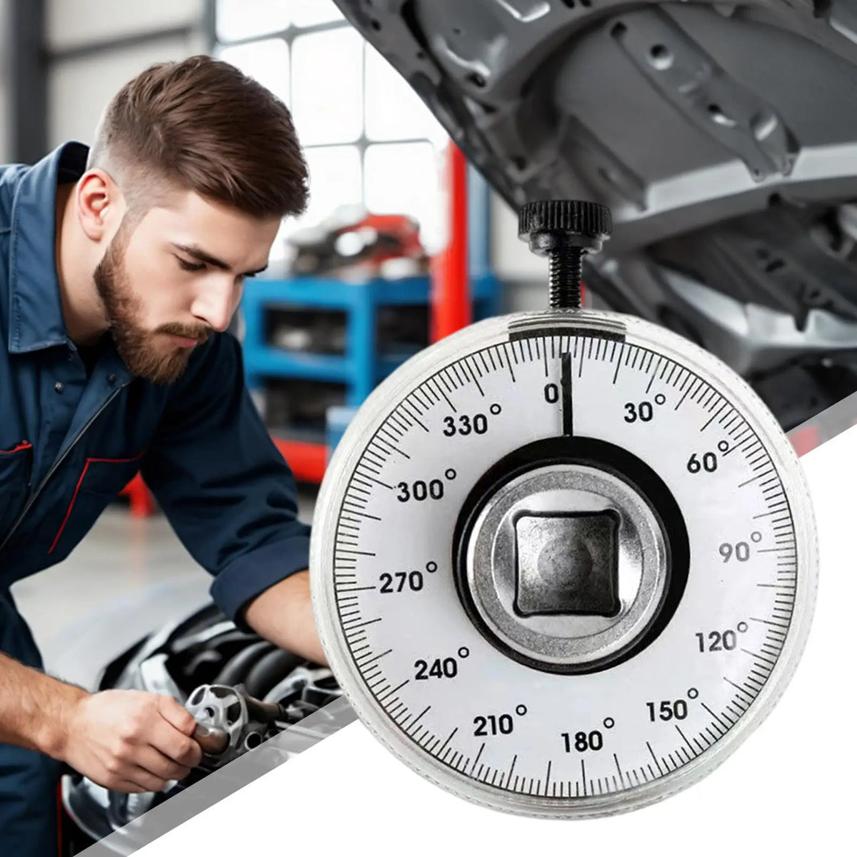 Torque Angle Gauge | CrV Dial Wrench Meter 0–330 Nm Torque Angle Gauge QXL