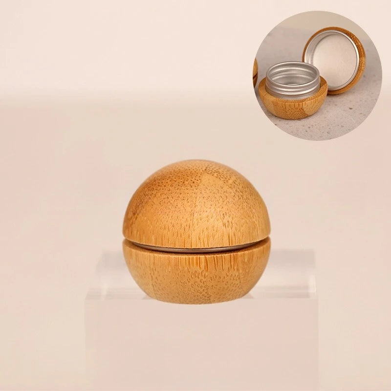 5ml Bamboo Aluminum Tin Jar | Refillable Cosmetic Container Cosmetic Tin Jar QXL 5g