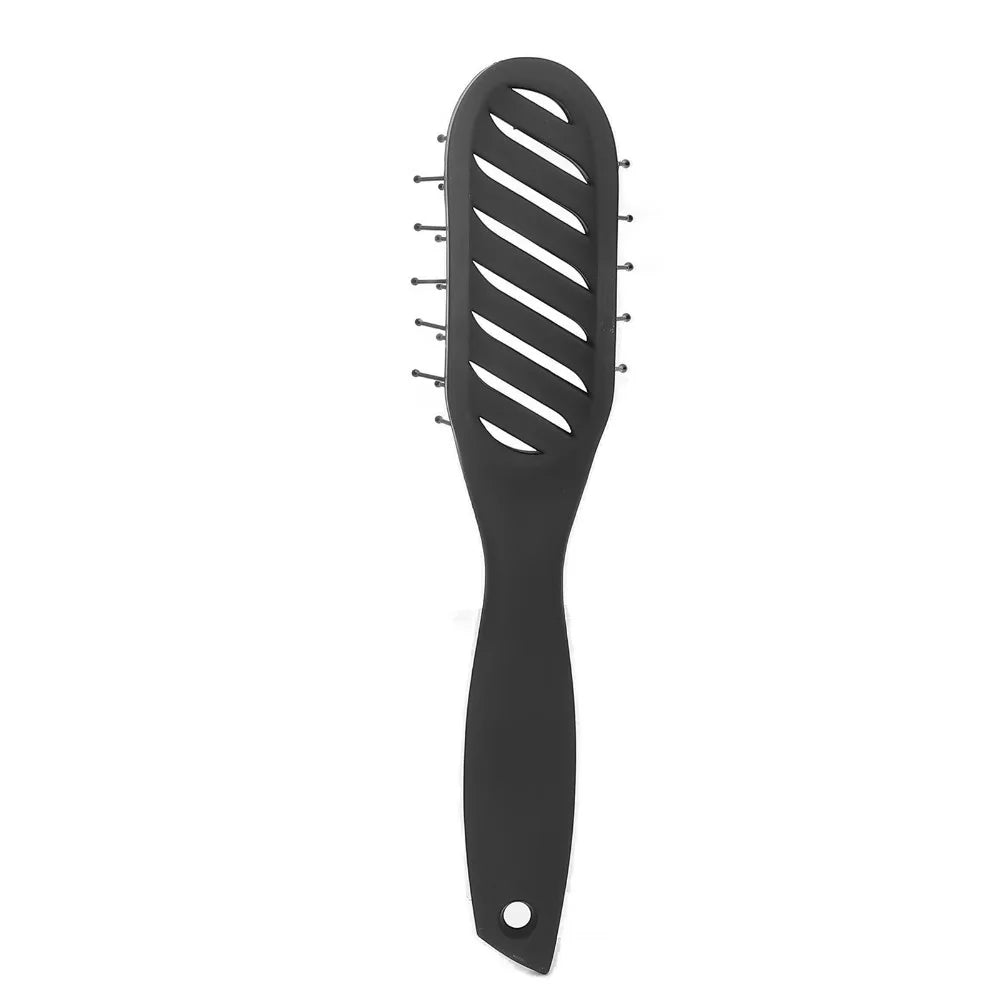 Vented Detangling Hair Comb – Meniscus Nylon Bristles Black Detangling Hair Comb QXL A