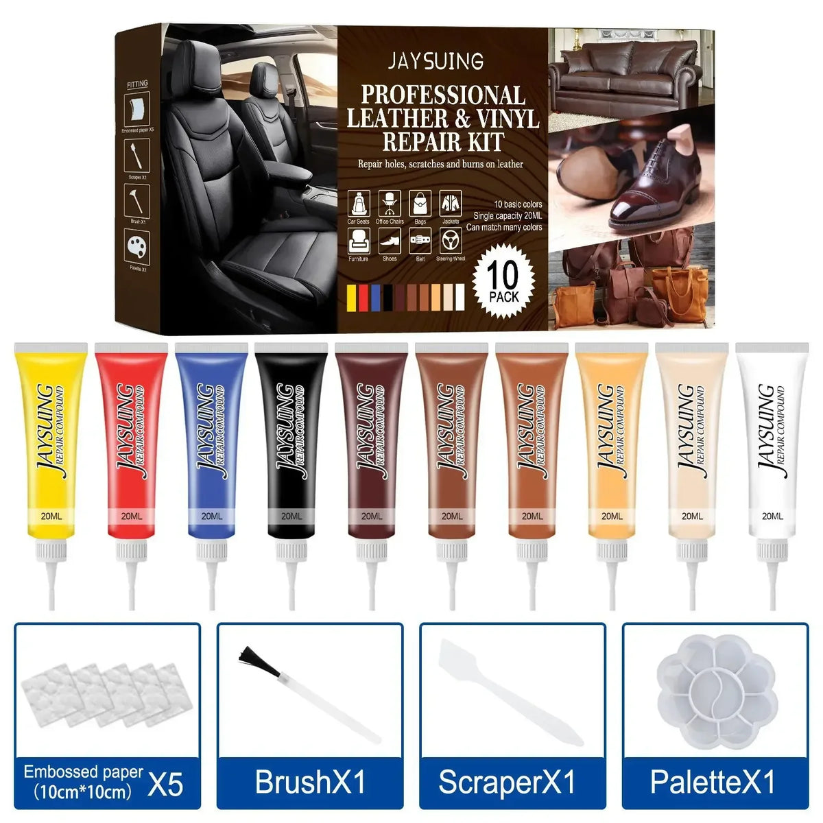 Leather Repair & Reconditioning Kit – Car, Furniture & Bags Leather Repair Kit QXL Default Title