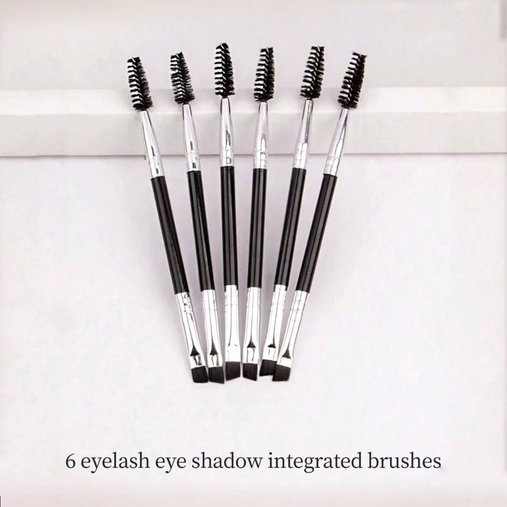 6-Piece Dual-Ended Eye Makeup Brush Set | Eyeliner & Brow Eye Makeup Brush Set QXL