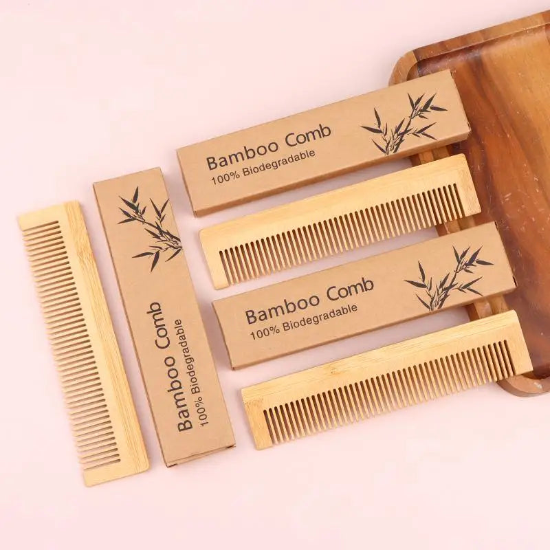 Bamboo Massage Comb | Anti-Static Detangling Hair Brush Bamboo Hair Comb QXL
