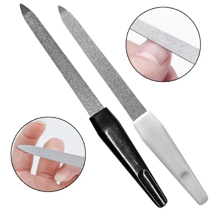 3-Pack Double-Sided Metal Nail Files | Manicure & Pedicure Metal Nail File Set QXL