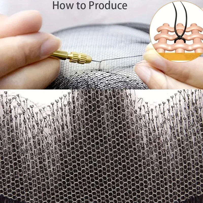 100% Human Hair Fake Beard & Moustache | Lace Mesh Handmade Fake Beard & Moustache QXL