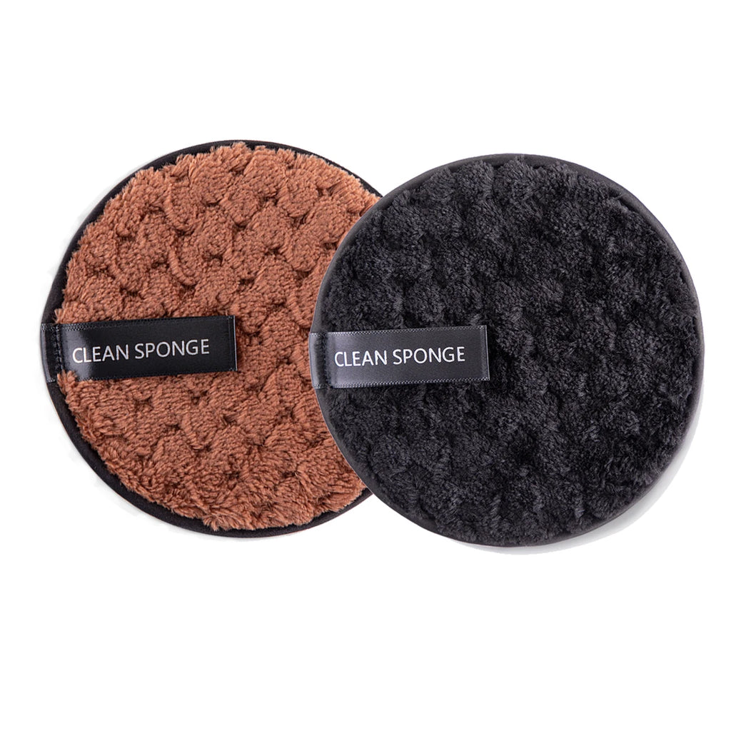 RANCAI Microfiber Makeup Remover Puff | Soft Cleansing Sponge Makeup Remover Puff QXL 2pcs B