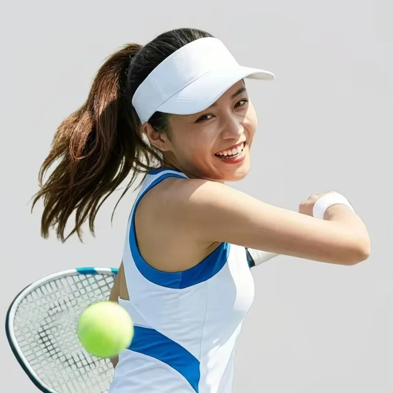Unisex Adjustable Sports Visor Hat | Tennis Running Beach Cap Sports Visor Hat QXL