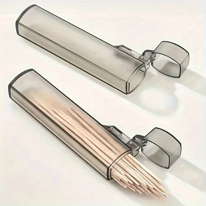 Clear Portable Toothpick Holder Case | Travel & Kitchen Toothpick Holder QXL