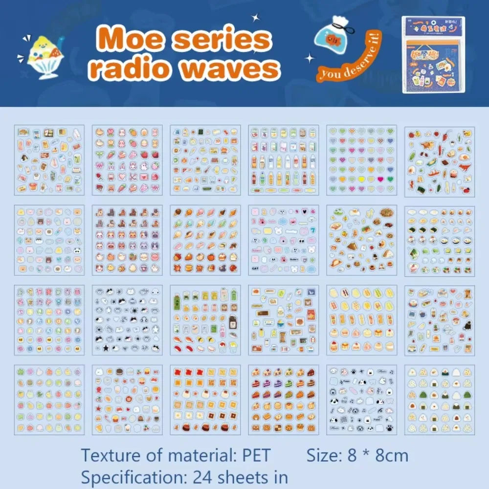 24-Pc Embossed Self-Adhesive Nail Art Stickers | No-Repeat Set Nail Art Stickers QXL Blue