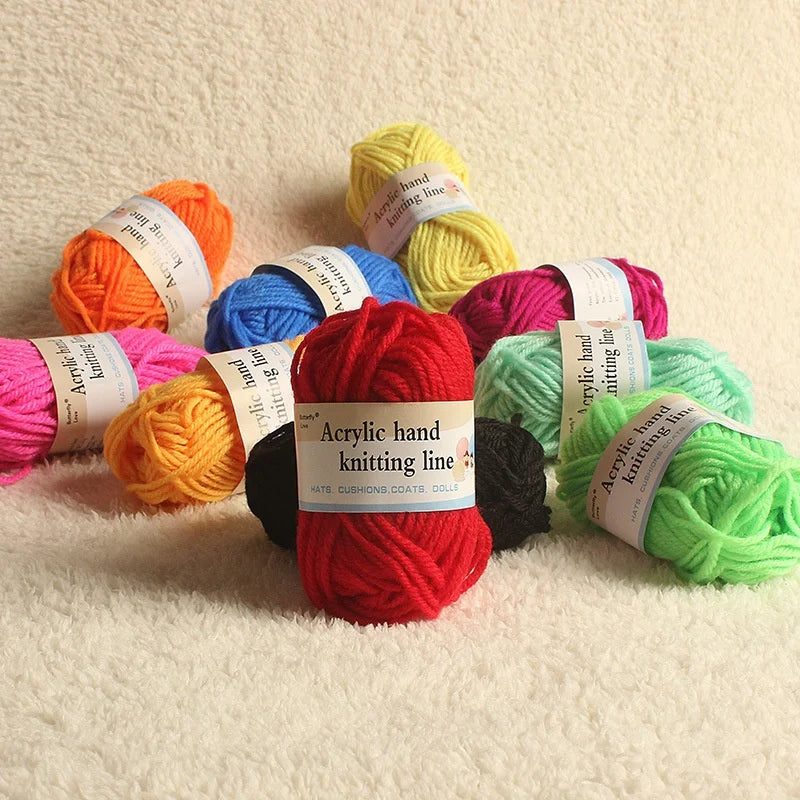 12-Color Kids Weaving & Crochet Yarn DIY Craft Kit Craft Yarn Kit QXL