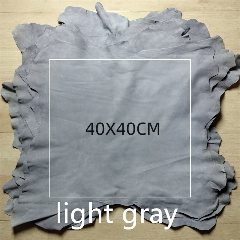 Grey Frosted Sheepskin Leather 0.7–1.0mm | DIY First Layer Hide Leather Crafting Fabric QXL