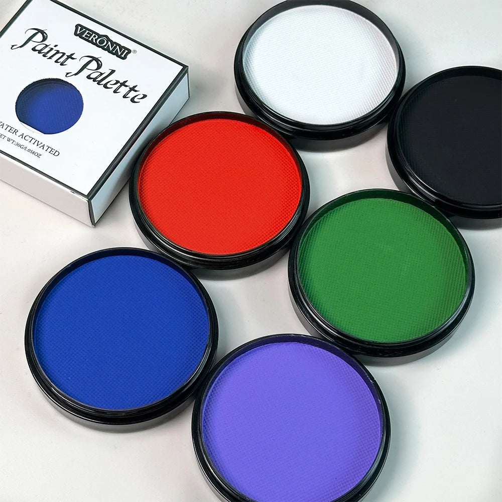 VERONNI 30g Water-Based Face & Body Paint – Black & White Body & Face Paint QXL