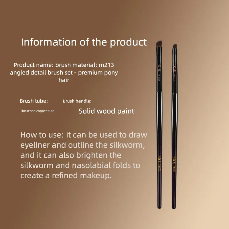 Mojie M213 Angled Detail Eye Brush | Precision Shading Angled Eye Brush QXL M213 Combination