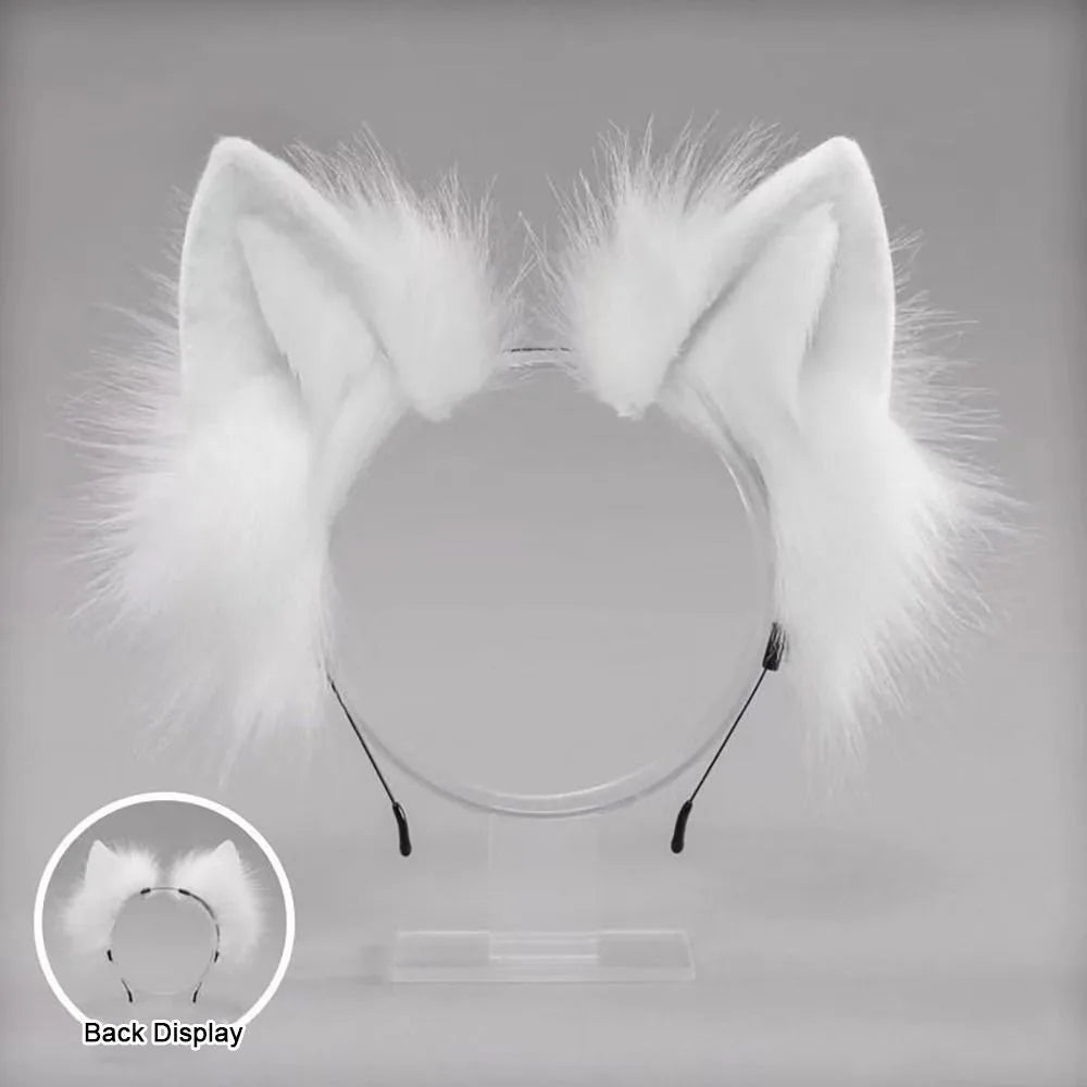 Cat Ear Headband | Handmade Plush Anime Cosplay Hair Hoop Cosplay Hair Headband QXL