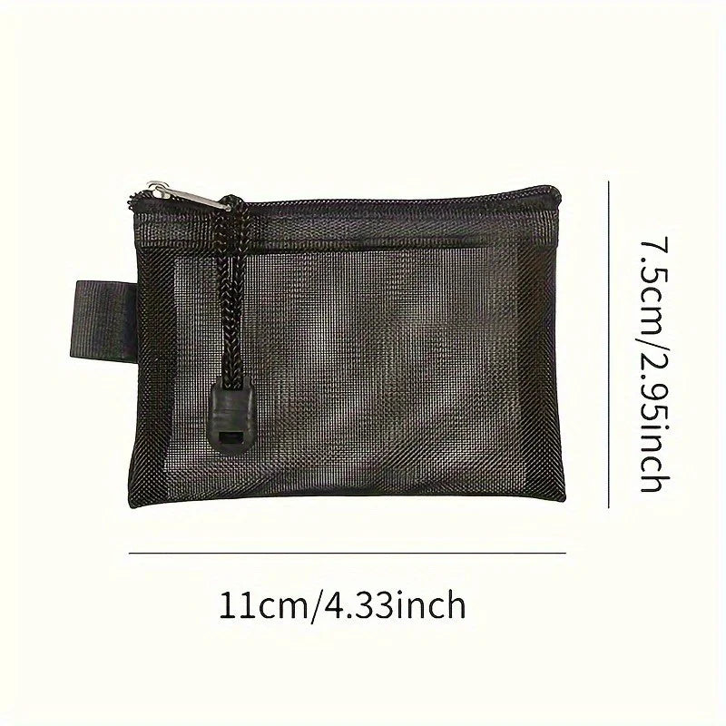 Mini Mesh Zipper Coin Purse | Portable Card & Wallet Bag Mini Coin Purse QXL