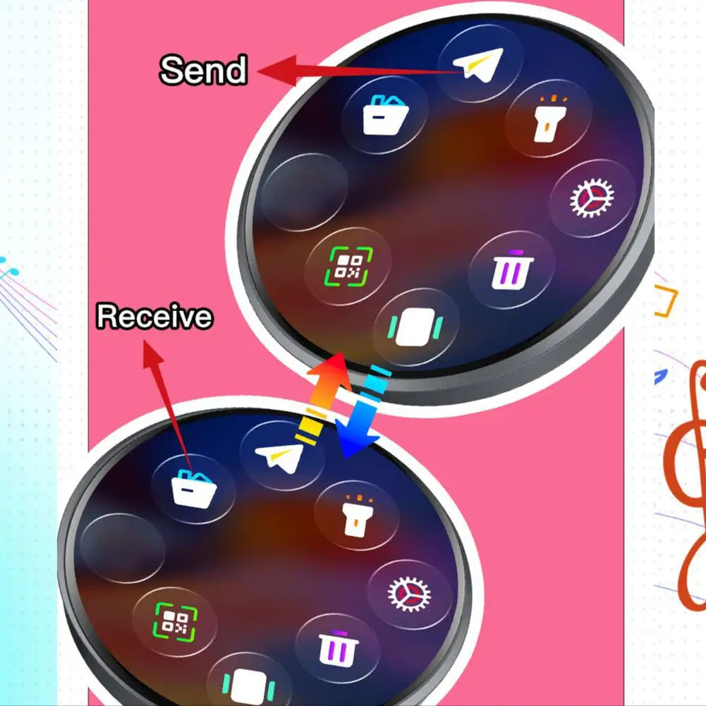 Digital LED E-Badge Pin | 1.5" HD Bluetooth Display Badge Wearable Display Badge QXL