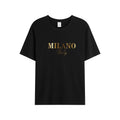 Women's 100% Cotton MILANO Logo T-Shirt | XS–3XL Casual Tee Women's Casual T-Shirt QXL 1 XS