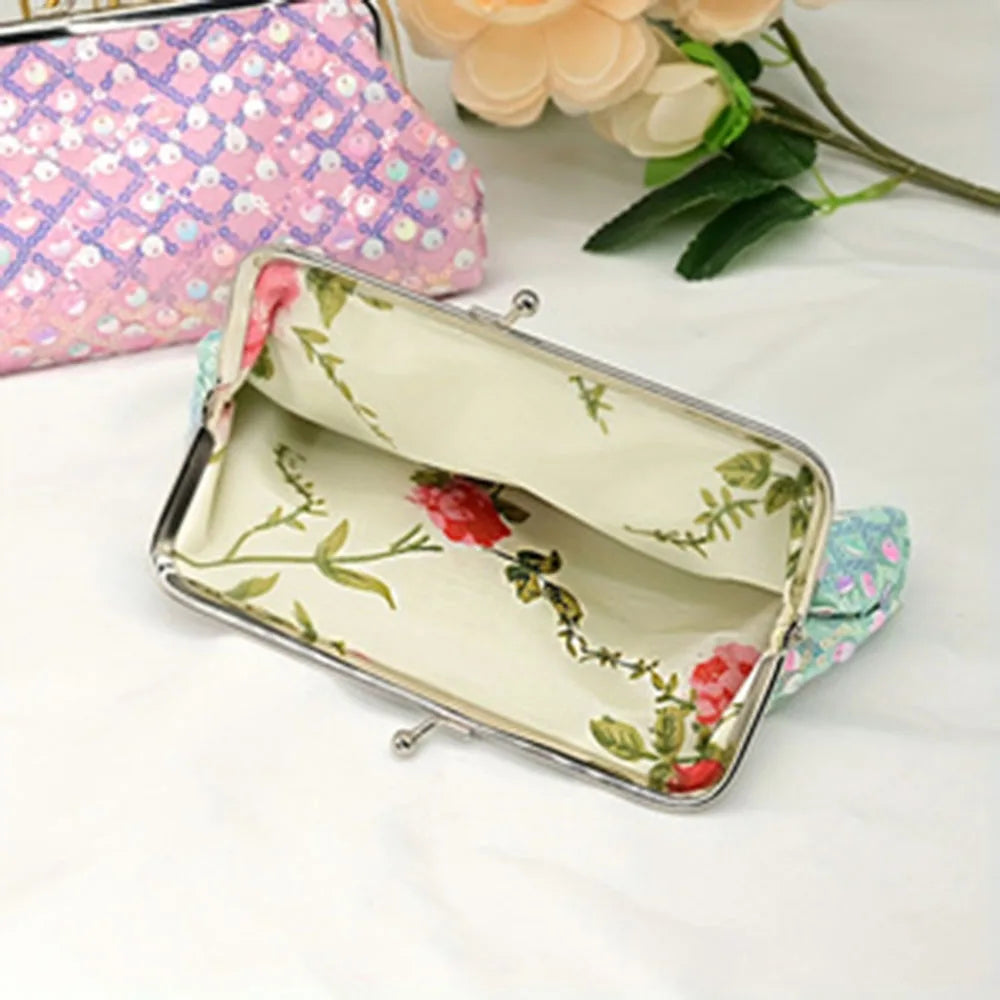 Women's Glitter Clutch Bag with Kiss Lock | Party & Daily Use Glitter Clutch Bag QXL