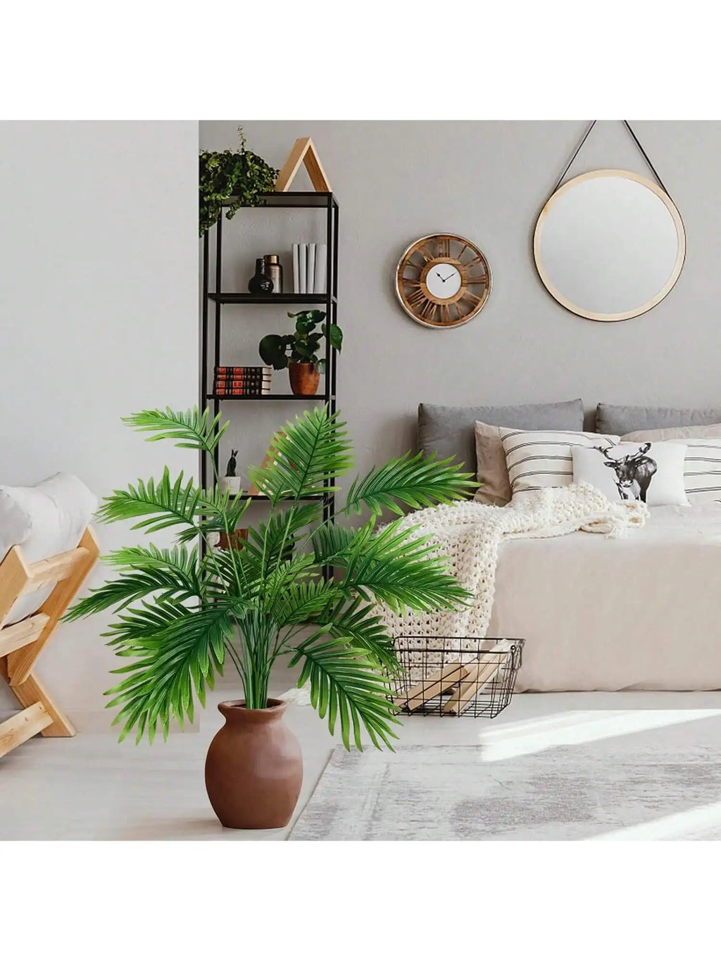 24-Leaf Artificial Tropical Palm & Monstera Leaves | UV Outdoor Artificial Tropical Leaves QXL