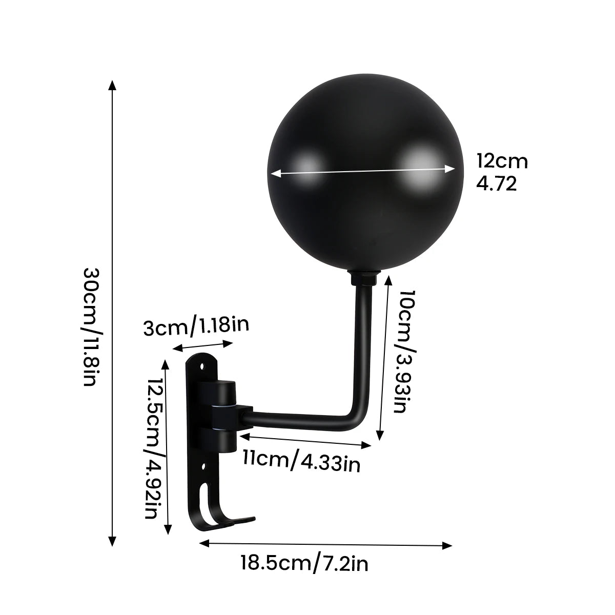 180° Rotating Wall Mount Helmet Rack with Hooks | Garage Organizer Wall Helmet Rack QXL