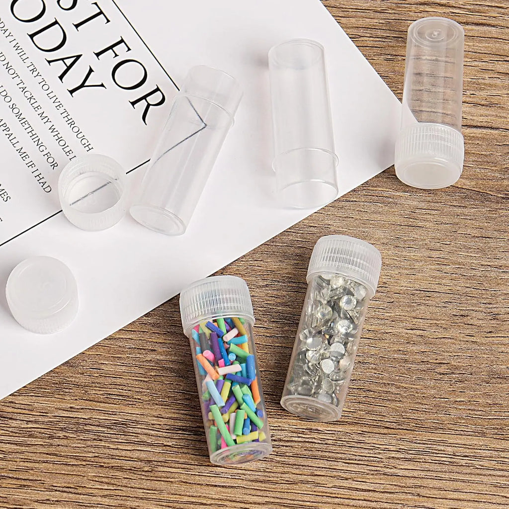 5ml Plastic Mini Sample Vials Leak-Proof Caps | 20/100/200 Pack Mini Sample Vials QXL