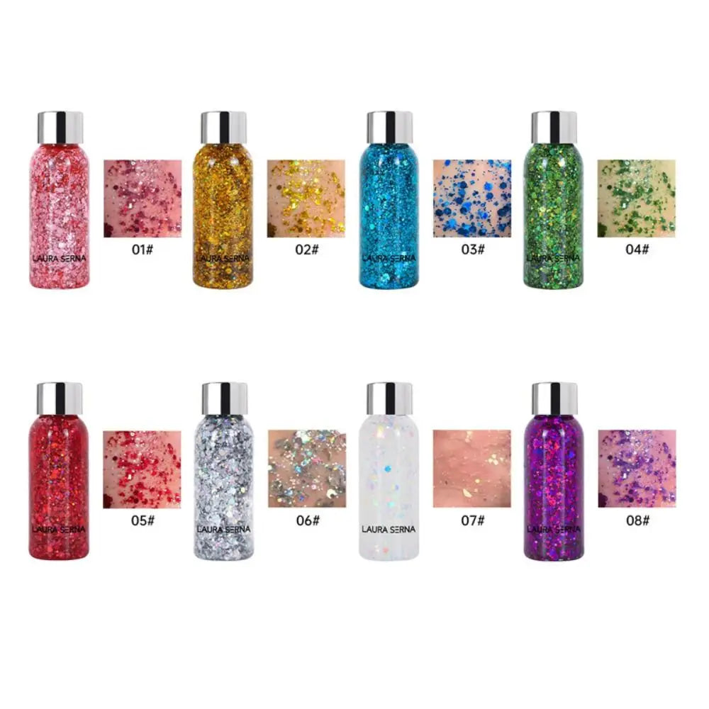 Face & Body Glitter Gel with Sequins | 9 Colors, 35ml Face & Body Glitter QXL