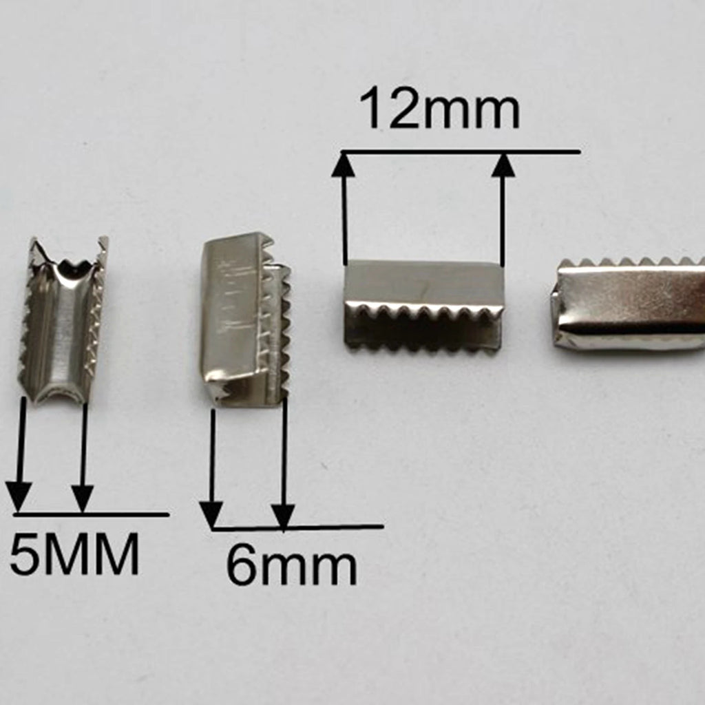 200-Pack Silver Fold Over Crimp Tube Connectors 5×12mm | 2mm Cord Jewelry Crimp Connector QXL