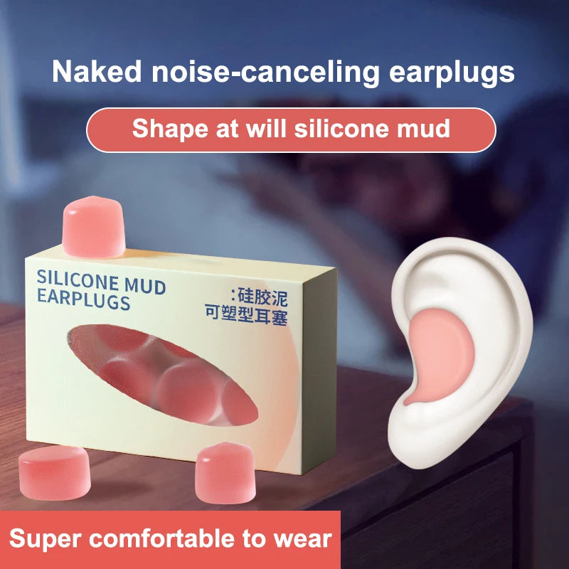 6-Pack Reusable Silicone Earplugs – Sleep, Swim & Travel Silicone Earplugs QXL
