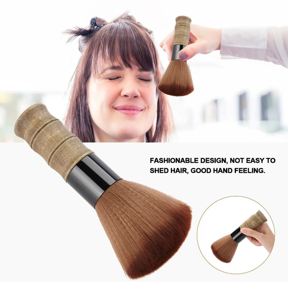 Professional Neck Duster Brush | Wooden Handle Hair Salon Neck Duster Brush QXL