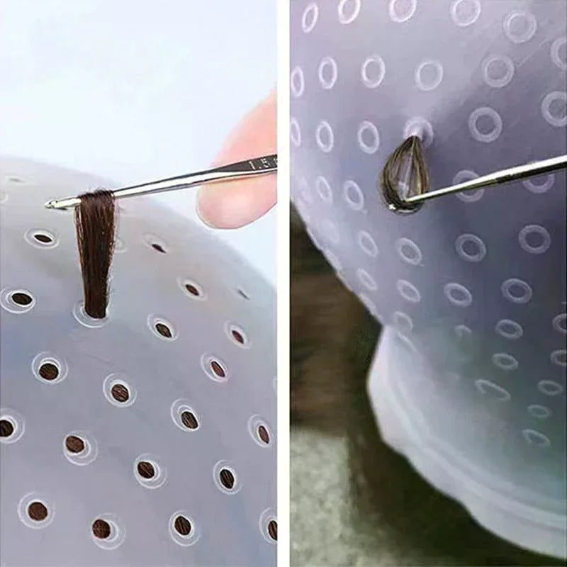 Reusable Silicone Hair Highlighting Cap – Frosting & Tipping Hair Highlighting Cap QXL