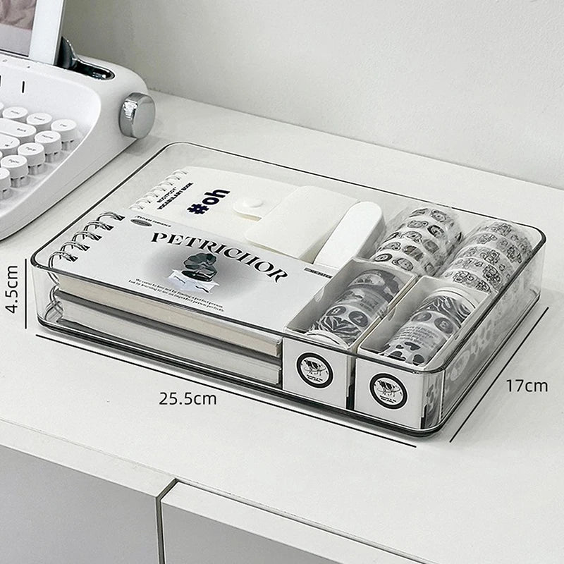 Stackable Acrylic Makeup Organizer | Adjustable Divider Trays Makeup Storage Organizer QXL A4