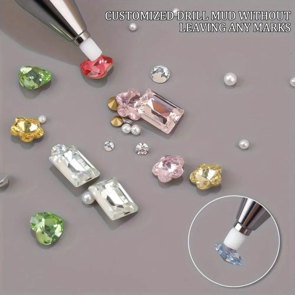Diamond Painting Pen – Refillable Wax Rhinestone Dotting Tool Rhinestone Dotting Tool QXL